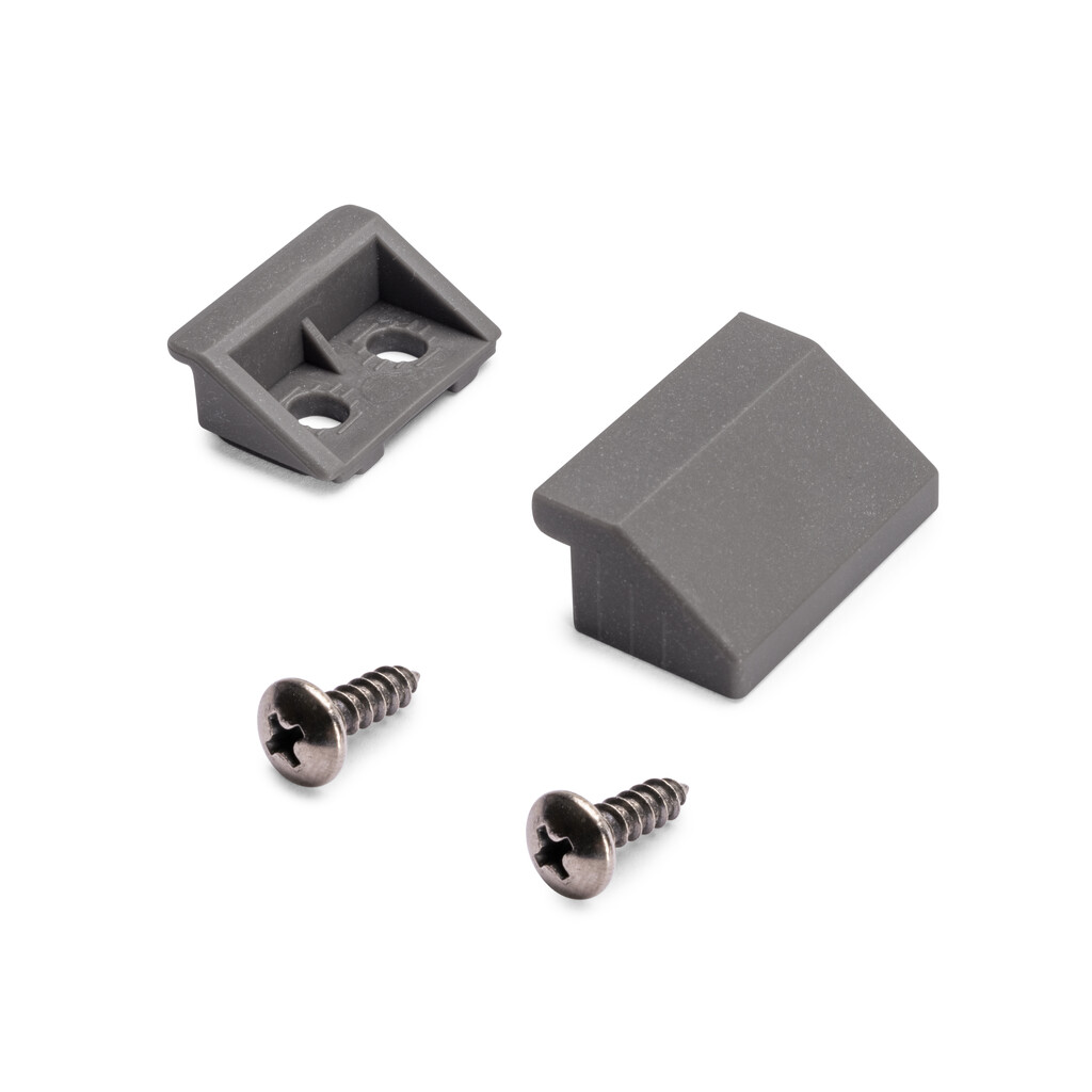 Frame with soft-close and full-extension slides for cabinet accessories Quartz, 887-913mm, Aluminium and plastic, Titanium-27