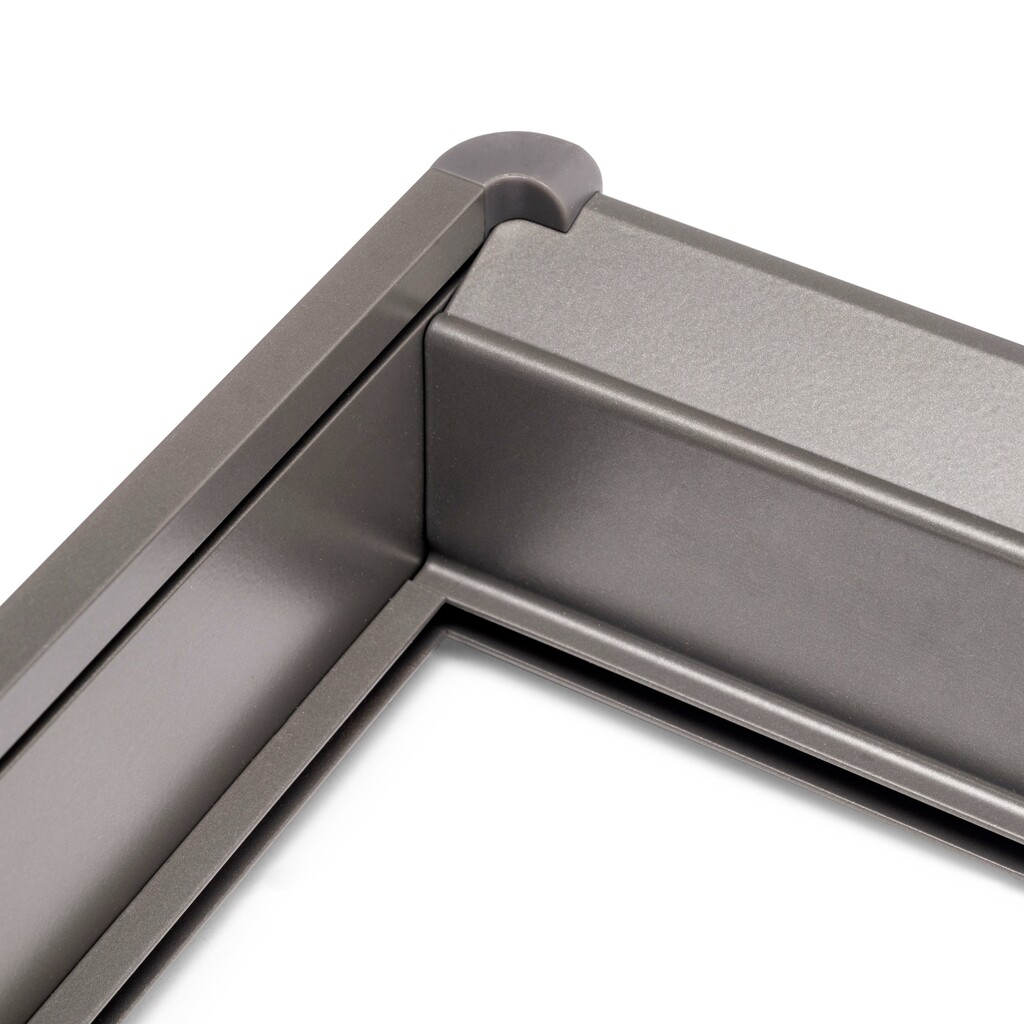 Frame with soft-close and full-extension slides for cabinet accessories Quartz, 1012-1038mm, Aluminium and plastic, Titanium-14