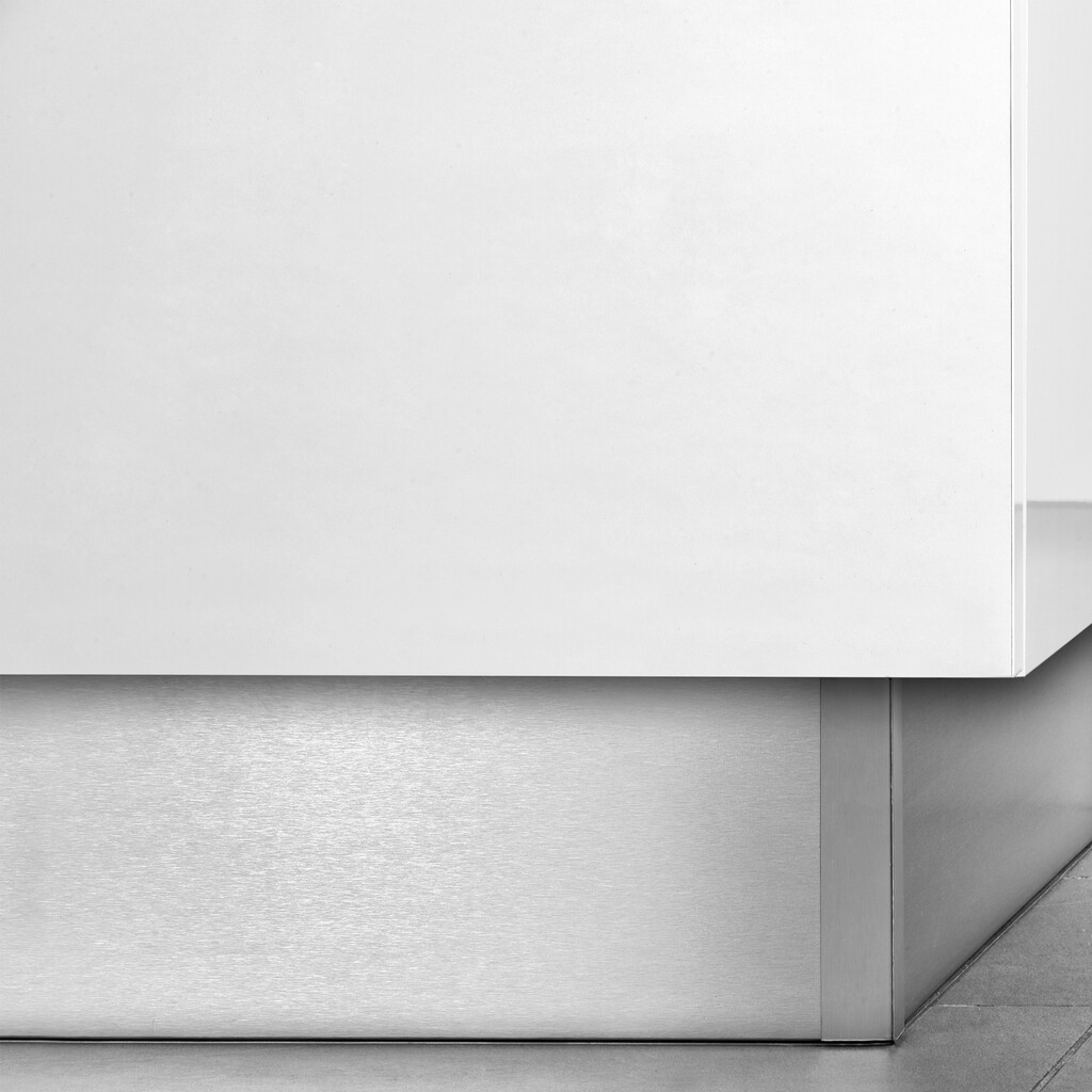 Lote de 2 zócalos para cocina Plasline con accesorios de unión, altura 100mm, 2 barras de lognitud 2.35m, Plástico, Anodizado satinado-5