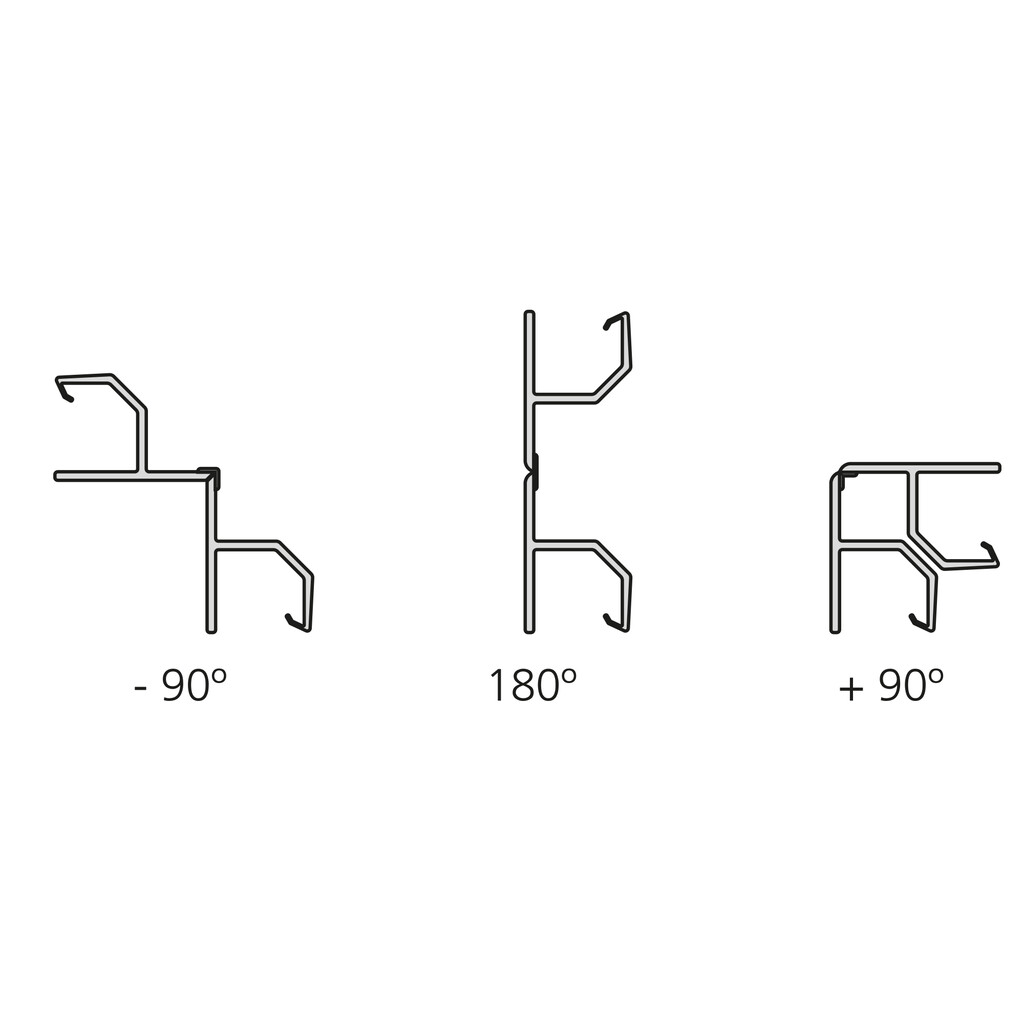 Lote de 2 zócalos para cocina Plasline con accesorios de unión, altura 100mm, 2 barras de lognitud 2.35m, Plástico, Anodizado satinado-2