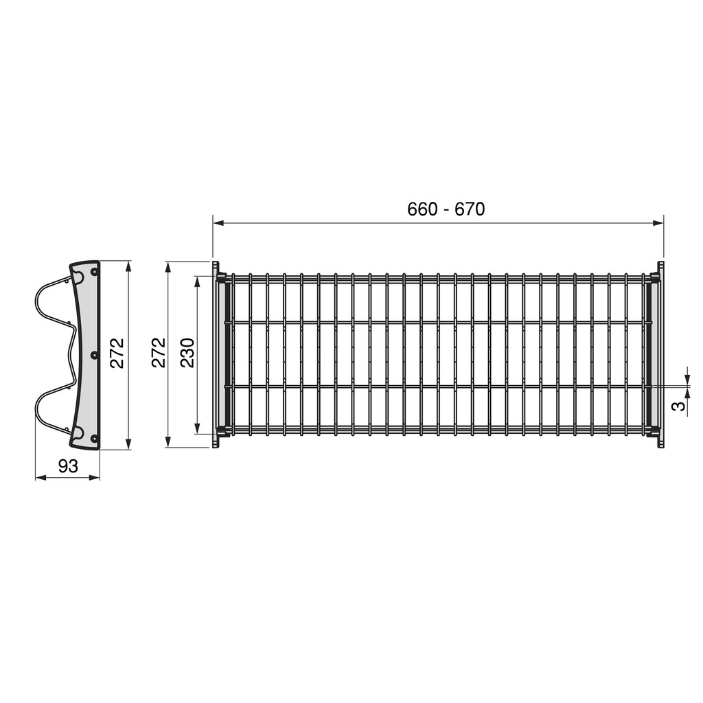 Suprastar plate rack for high units, 700, Steel, Chrome plated-1