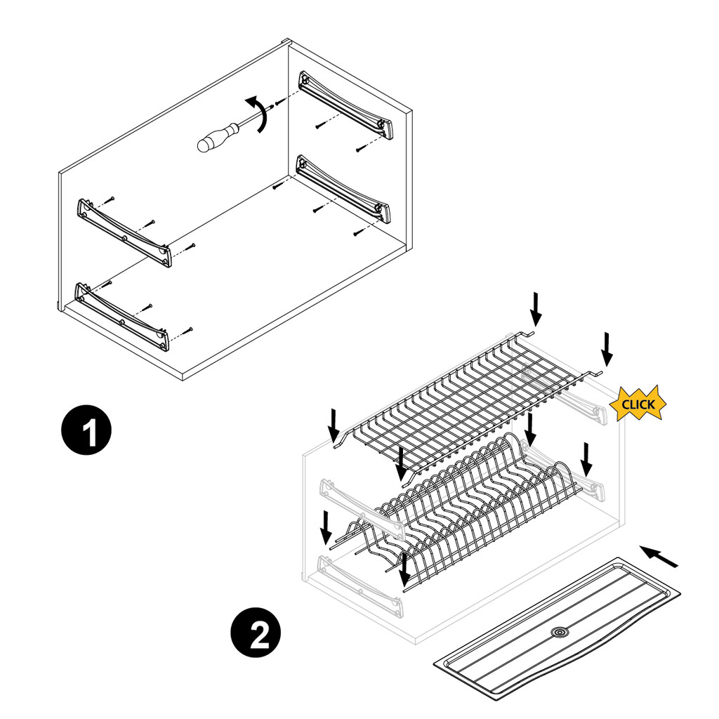 Suprastar plate rack for high units, 700, Steel, Chrome plated-3