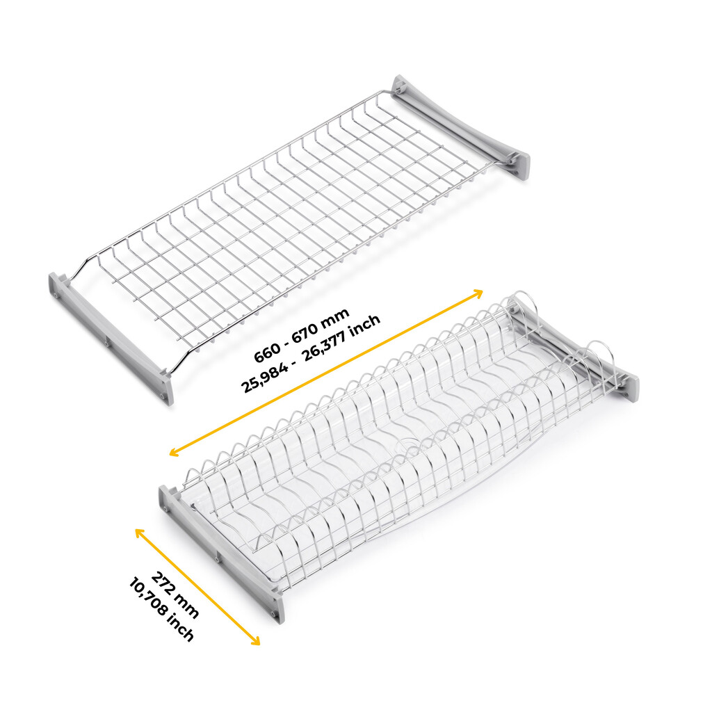 Suprastar plate rack for high units, 700, Steel, Chrome plated-2