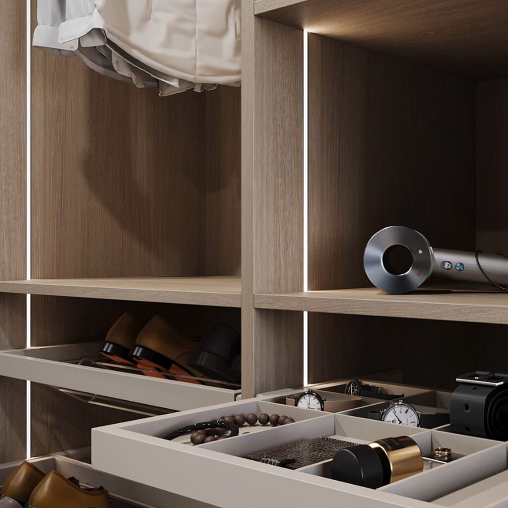 Luminária LED de superfície Pyxis (24V DC), comprimento 2.3m, Branco quente 2.700K, Alumínio e Plástico, Anodizado mate-7