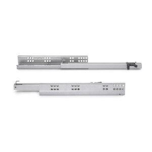 Pair of Concealed slides for drawers Integrity, partial extension, with soft closing, depth 240mm, Steel, Zinc plated product photo