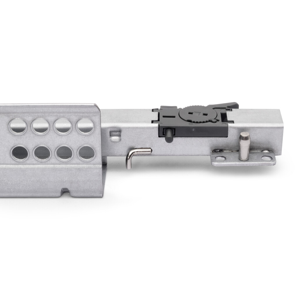 Set di guide per cassetti a scomparsa Integrity, estrazione parziale, chiusura soft, profondità 390 mm, Acciaio, Zincato bianco-4