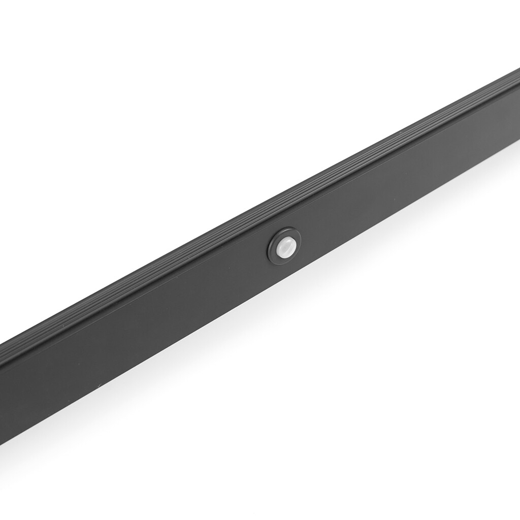 Castor LED wardrobe rail with pull-out battery and motion sensor, L1.158mm, Plastic and Aluminium, Textured black painted-5