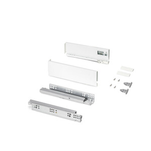 External drawer Protone 30kg , total extraction runners with soft closing, height 93mm, depth 300mm, Steel, White painted product photo
