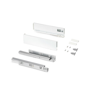 External drawer Protone 30kg , total extraction runners with soft closing, height 93mm, depth 350mm, Steel, White painted product photo