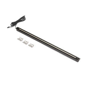 Luminaire orientable LED Syrma &agrave; encastrer (24 V CC), longueur 400mm, Blanc chaud 2.700K, Aluminium et Plastique, Anodis&eacute; noir photo du produit