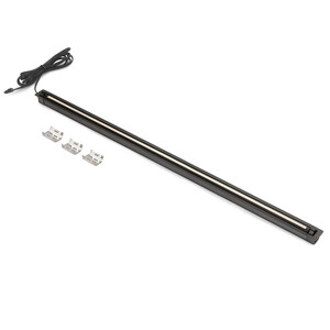 Luminaire orientable LED Syrma &agrave; encastrer (24 V CC), longueur 600mm, Blanc chaud 2.700K, Aluminium et Plastique, Anodis&eacute; noir photo du produit