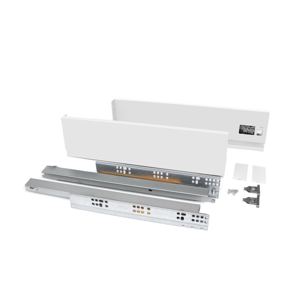 Vertex 40kg External drawer height 93mm, depth 450mm, Steel, White painted-Primary