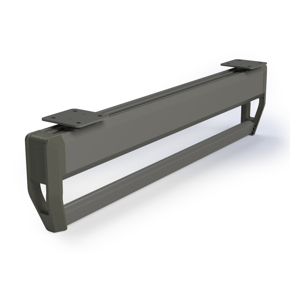 Porte-vêtements avec barre extractible de placard Quartz, Plastique et Aluminium, Titane-Primary