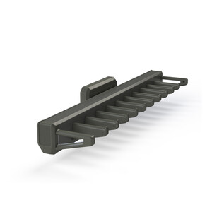 Porte cravates lat&eacute;ral extractible pour  placard Quartz, Plastique et Aluminium, Titane photo du produit