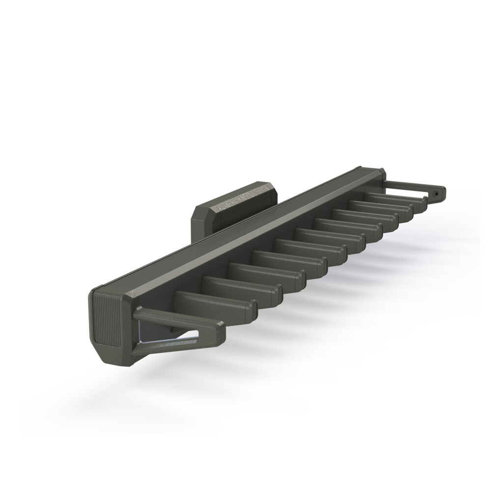 Porte cravates latéral extractible pour  placard Quartz, Plastique et Aluminium, Titane-Primary