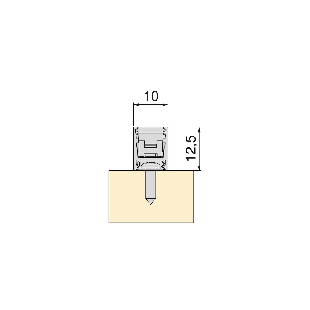 Kit de luminaire LED de surface Pyxis pour cuisine, Longueur 2.9m, Blanc naturel 4.000K, Capteur switch de proximité, convertisseur Smart 30W (24V DC), Aluminium et Plastique, Anodisé mat-2