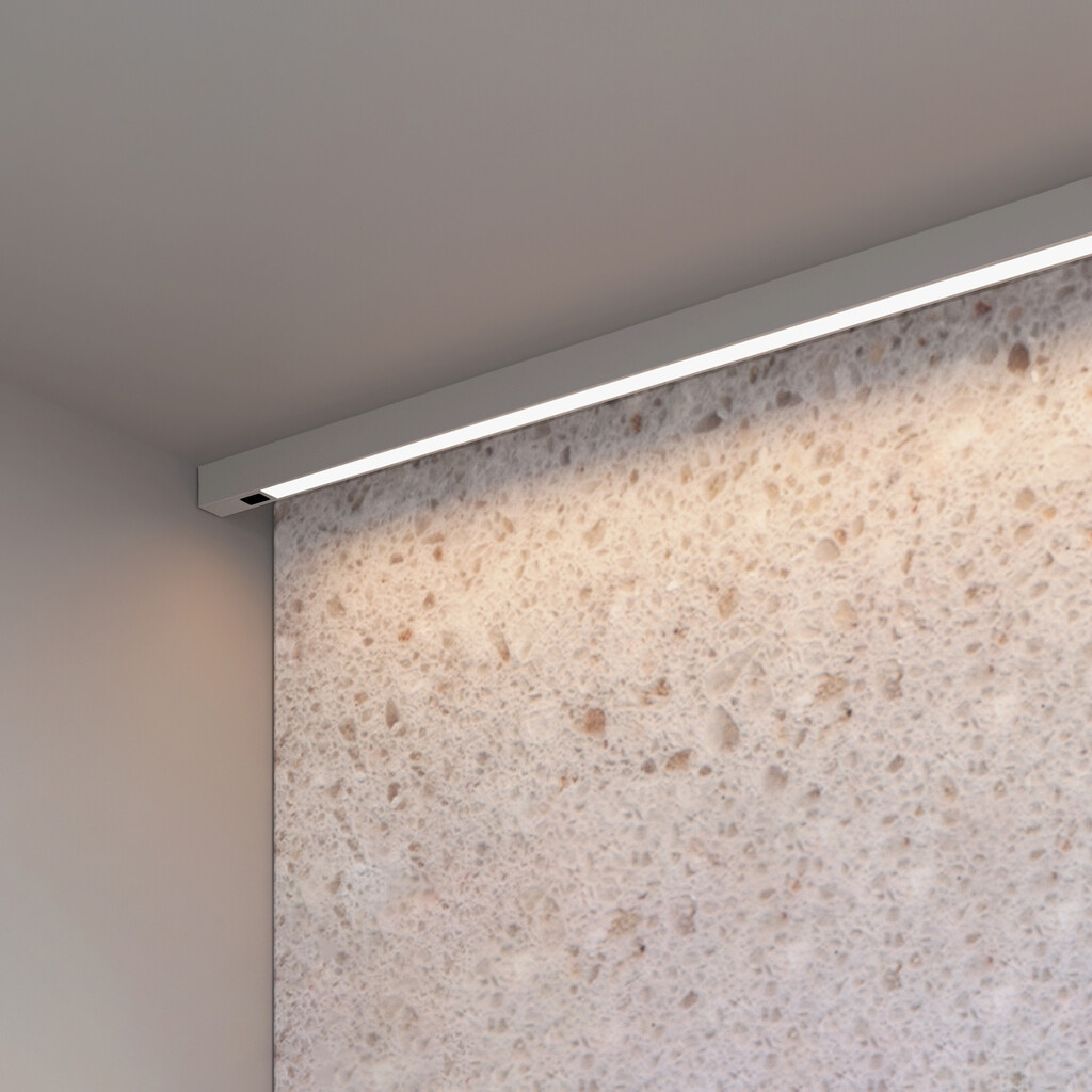 Kit de luminaire LED de surface Pyxis pour cuisine, Longueur 2.9m, Blanc naturel 4.000K, Capteur switch de proximité, convertisseur Smart 30W (24V DC), Aluminium et Plastique, Anodisé mat-5