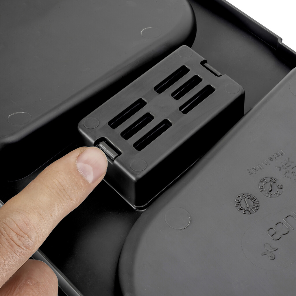 Recycle-Küchenschubladenbehälter mit geruchsdichtem Deckel, Höhe 266, 1x15Liter, Kunststoff, Schwarz-7