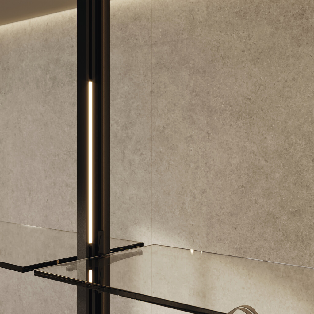 Profile for Zero modular structures LED, Length 2,9m, aluminium, Textured black painted finish-5