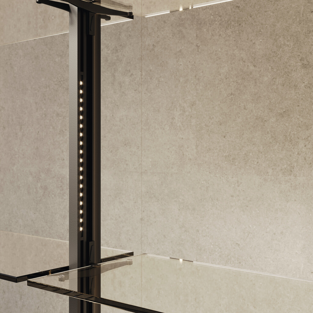Profile for Zero modular structures LED, Length 2,9m, aluminium, Textured black painted finish-6