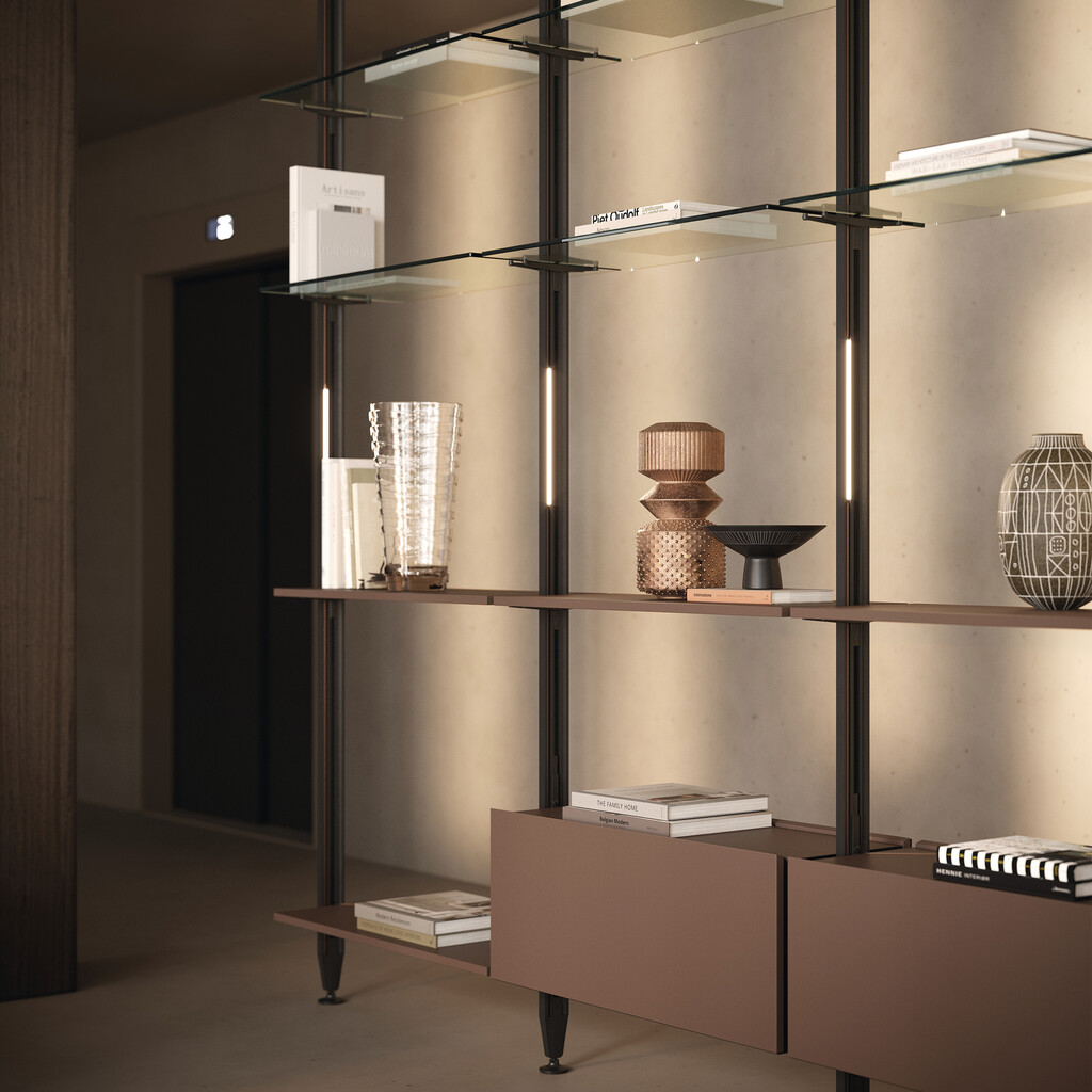 Profile for Zero modular structures LED, Length 2,9m, aluminium, Textured black painted finish-7