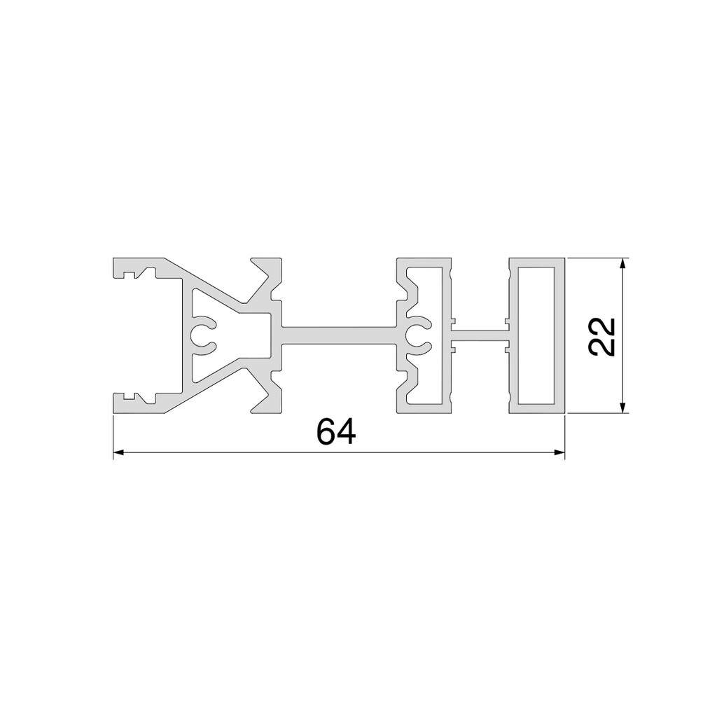Profile for Zero modular structures LED, Length 2,9m, aluminium, Textured black painted finish-1
