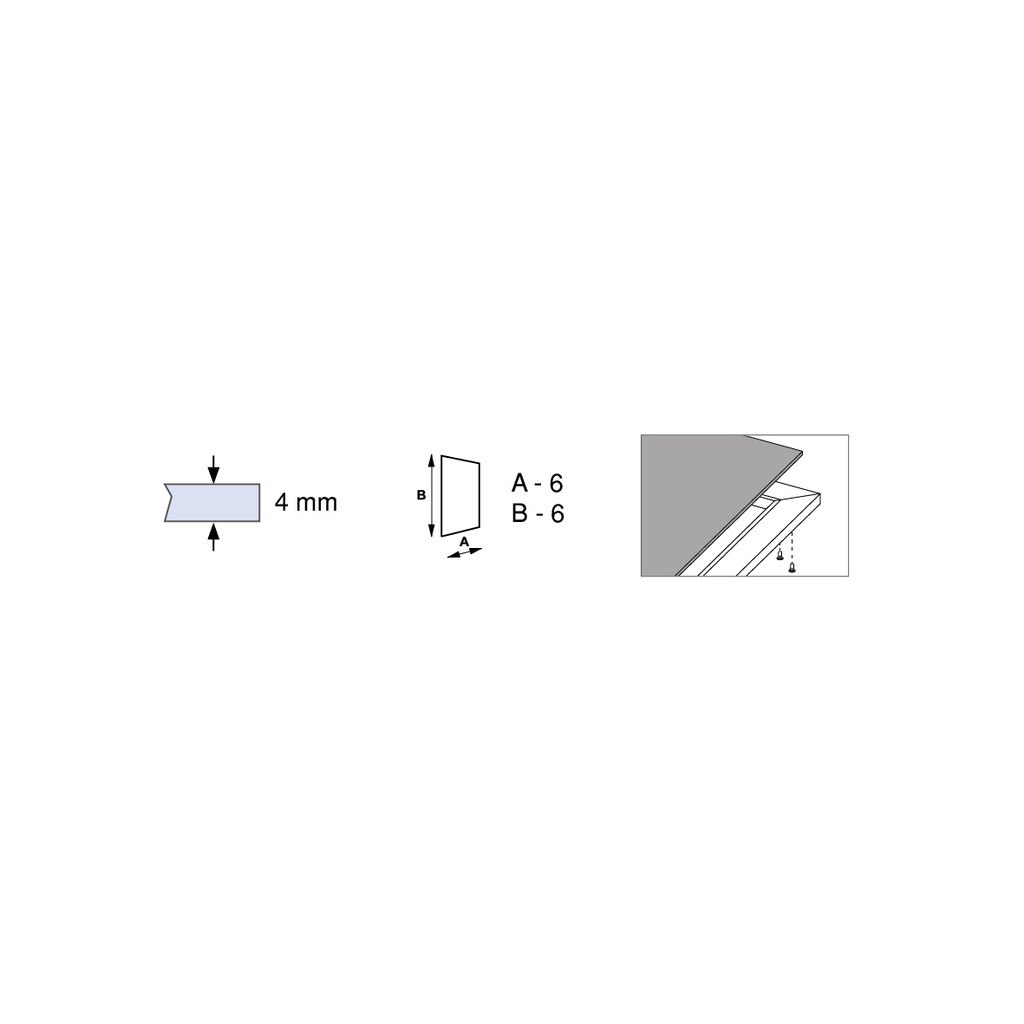 Profile kit for making doors for Plus 4 wardrobes, Length 2.35 m, aluminium, Textured black painted finish-2