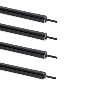 Profile kit for making doors for Plus 7 wardrobes, Length 2.35 m, aluminium, Textured black painted finish product photo