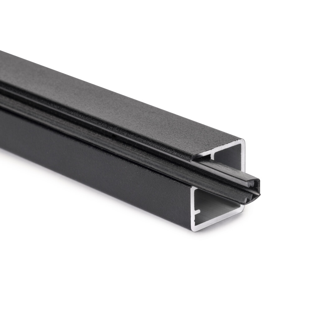 Profile kit for making doors for Plus 7 wardrobes, Length 2.35 m, aluminium, Textured black painted finish-6