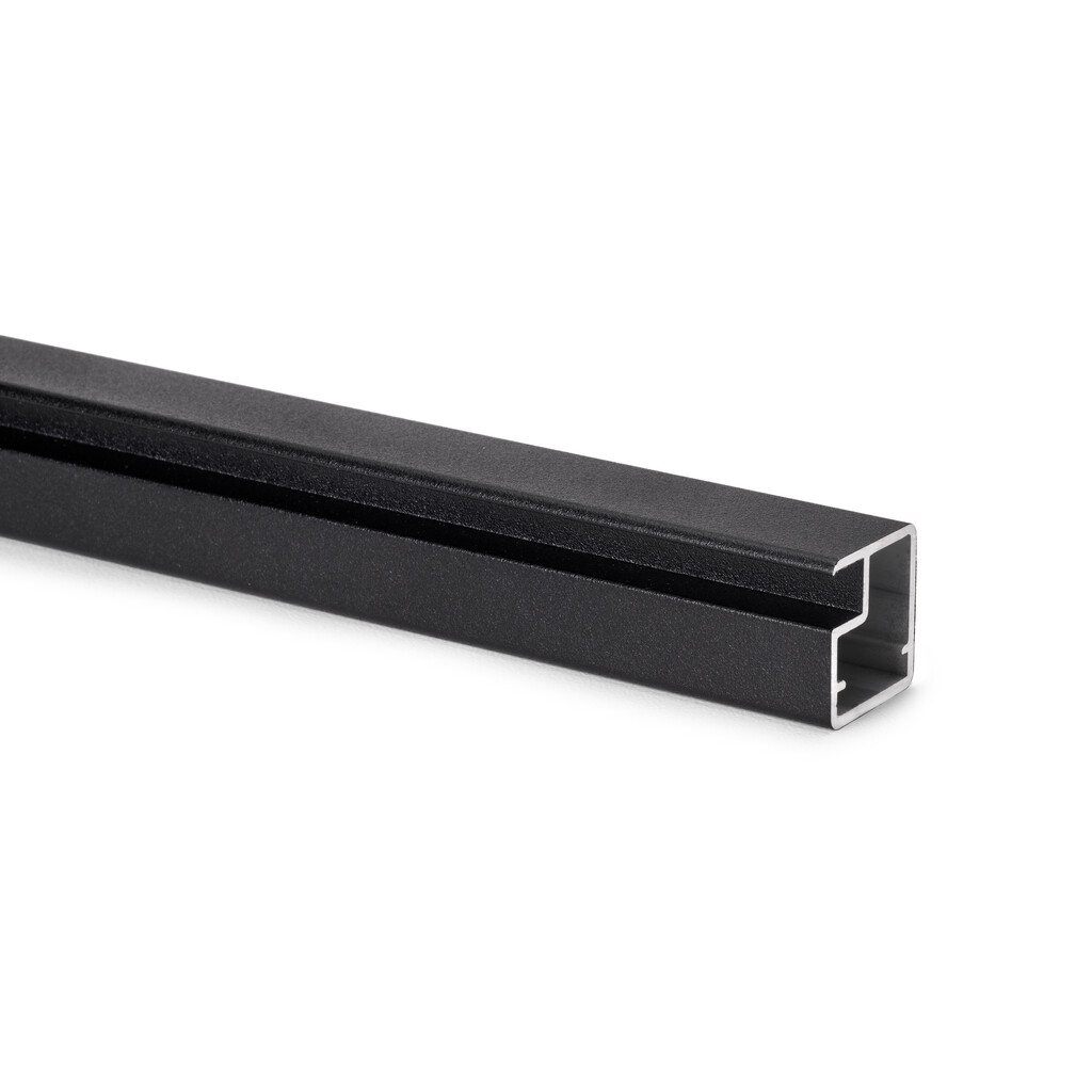 Profile kit for making doors for Plus 7 wardrobes, Length 2.35 m, aluminium, Textured black painted finish-7