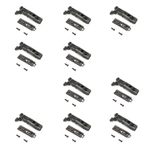 X91 full overlay hinge kit for aluminium profiles and straight plates, Screw-on, Steel and Zamak, Titanium product photo