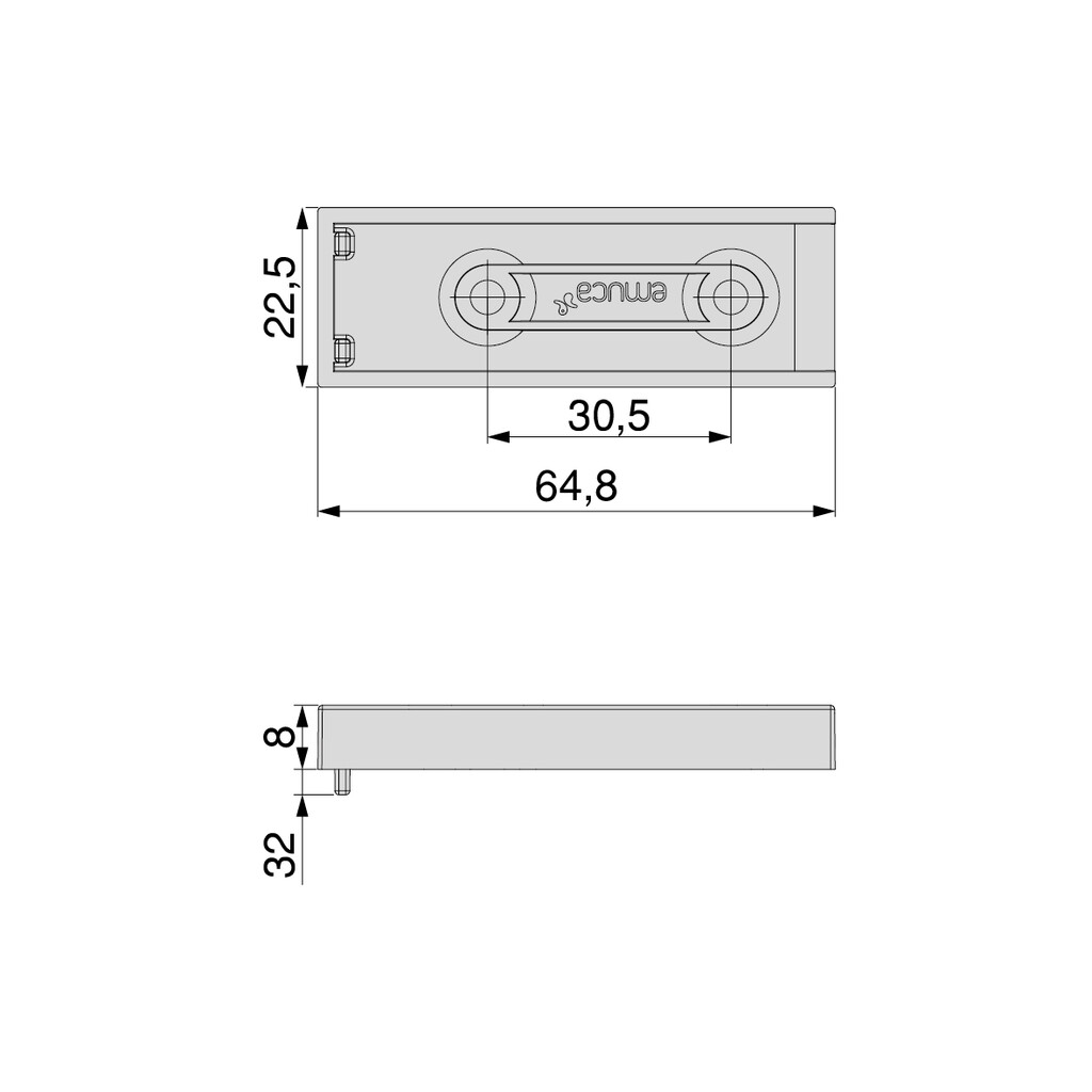 Tapón embellecedor para perfil Zero LED, Zamak, Pintado negro texturizado-1