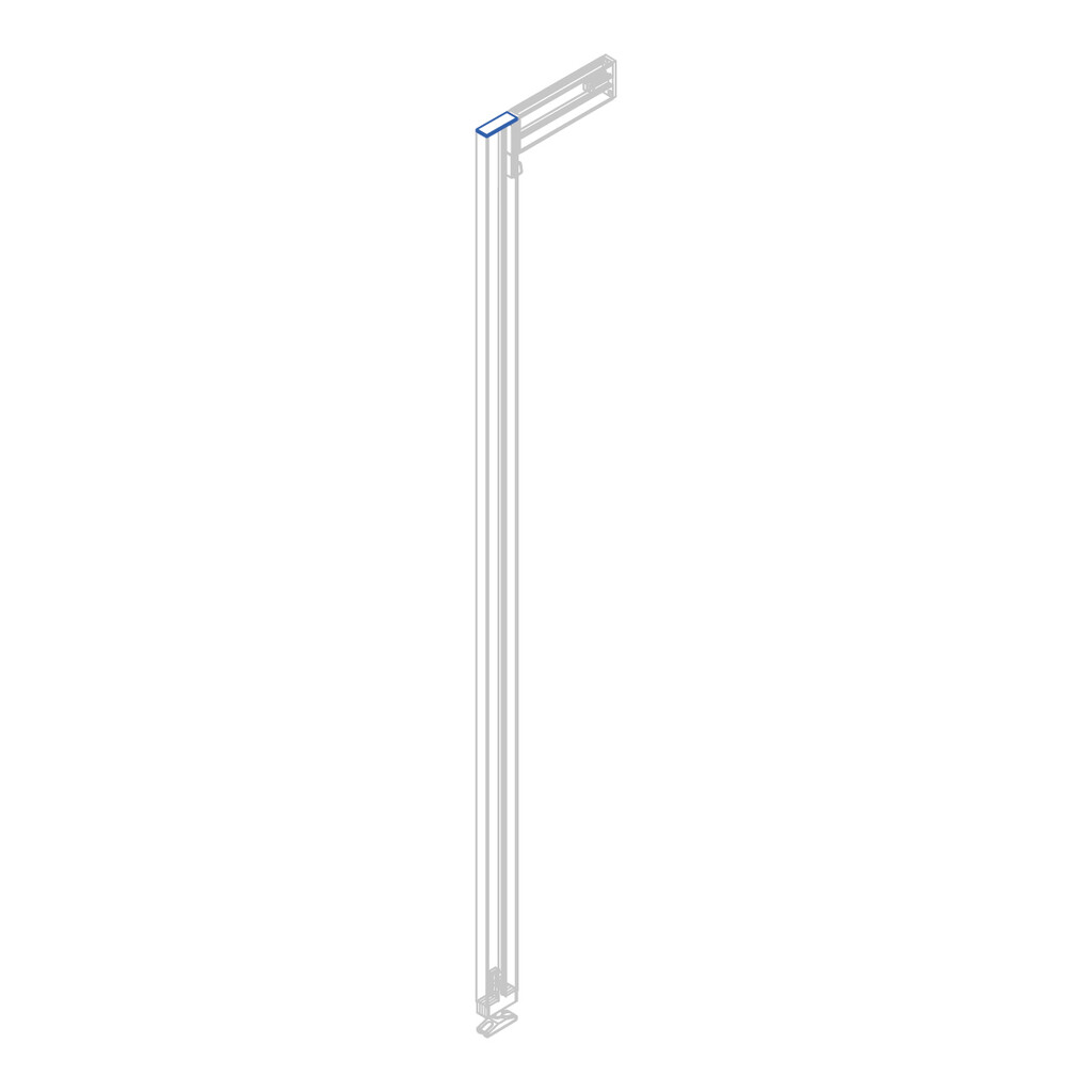 Tapón embellecedor para perfil Zero LED, Zamak, Pintado negro texturizado-2