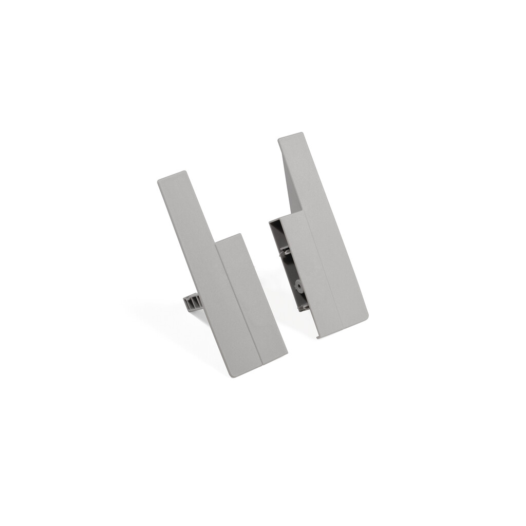 Set of frontal fittings for 141 mm inner drawer, White plastic, Plastic-Primary