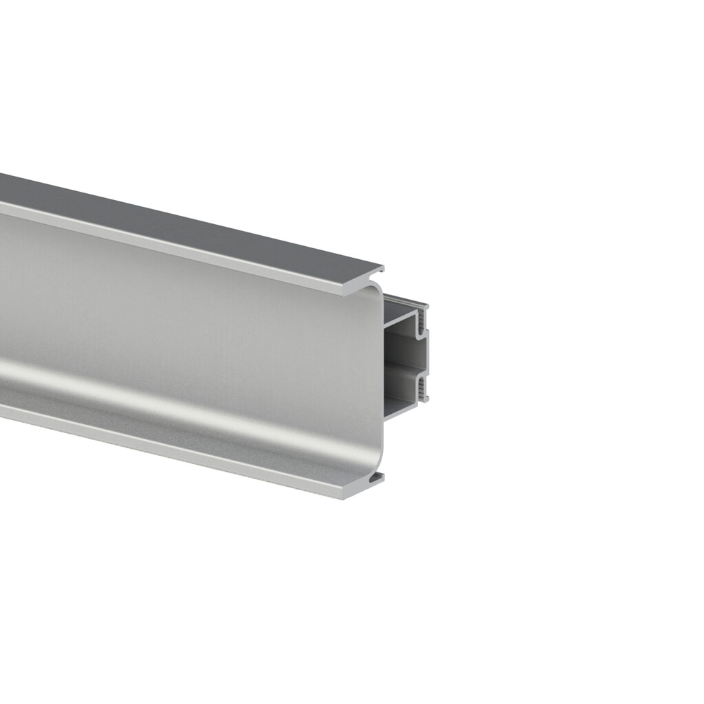 Zentralprofil Gola, vertikal, gebogen, für Küchenmöbel,, Länge 2,35m, Aluminium, Edelstahl eloxiert-Primary