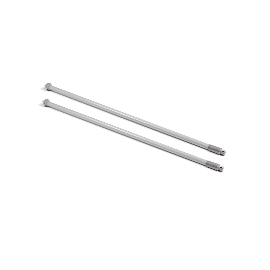 Kit of lateral round railing Ø11 for drawer, 270, Silver painted, Plastic and Aluminium-Primary