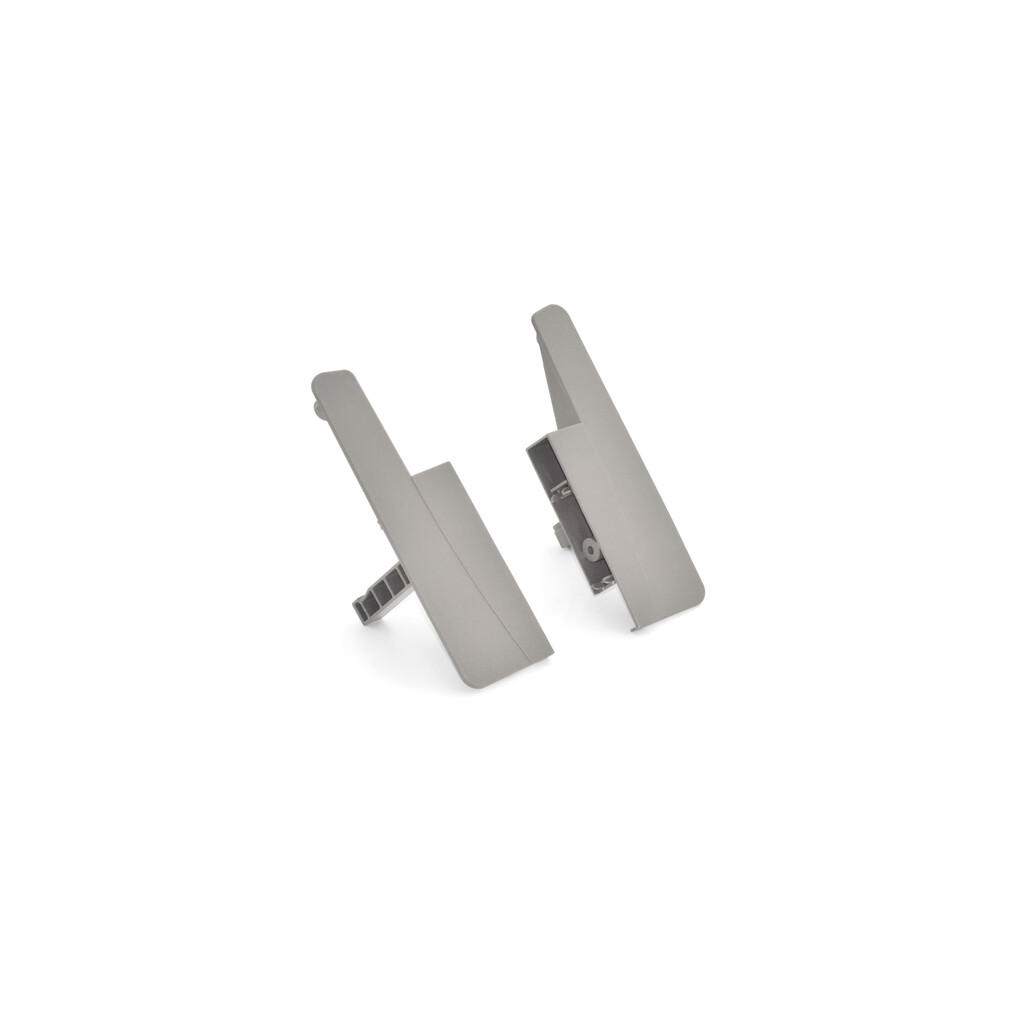 Set of frontal fittings for 141 mm inner drawer, Grey plastic, Plastic-Primary