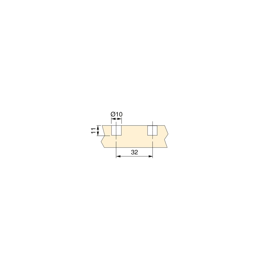 Kit of front clip for external drawer Vantage-Q, Screw-on, Zinc plated, Steel-2
