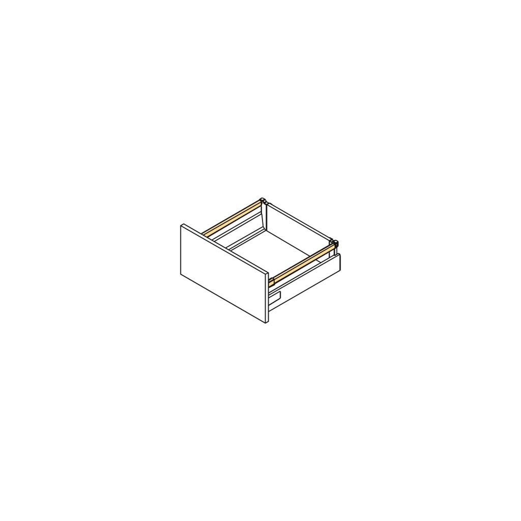 Kit of lateral railing for drawer, 300, Silver painted, Steel and Plastic-1