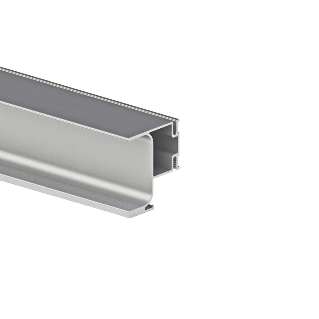 Profil Gola incurvé vertical latéral pour meubles de cuisine, longueur 2,35m, Aluminium, Gris antracite-Primary