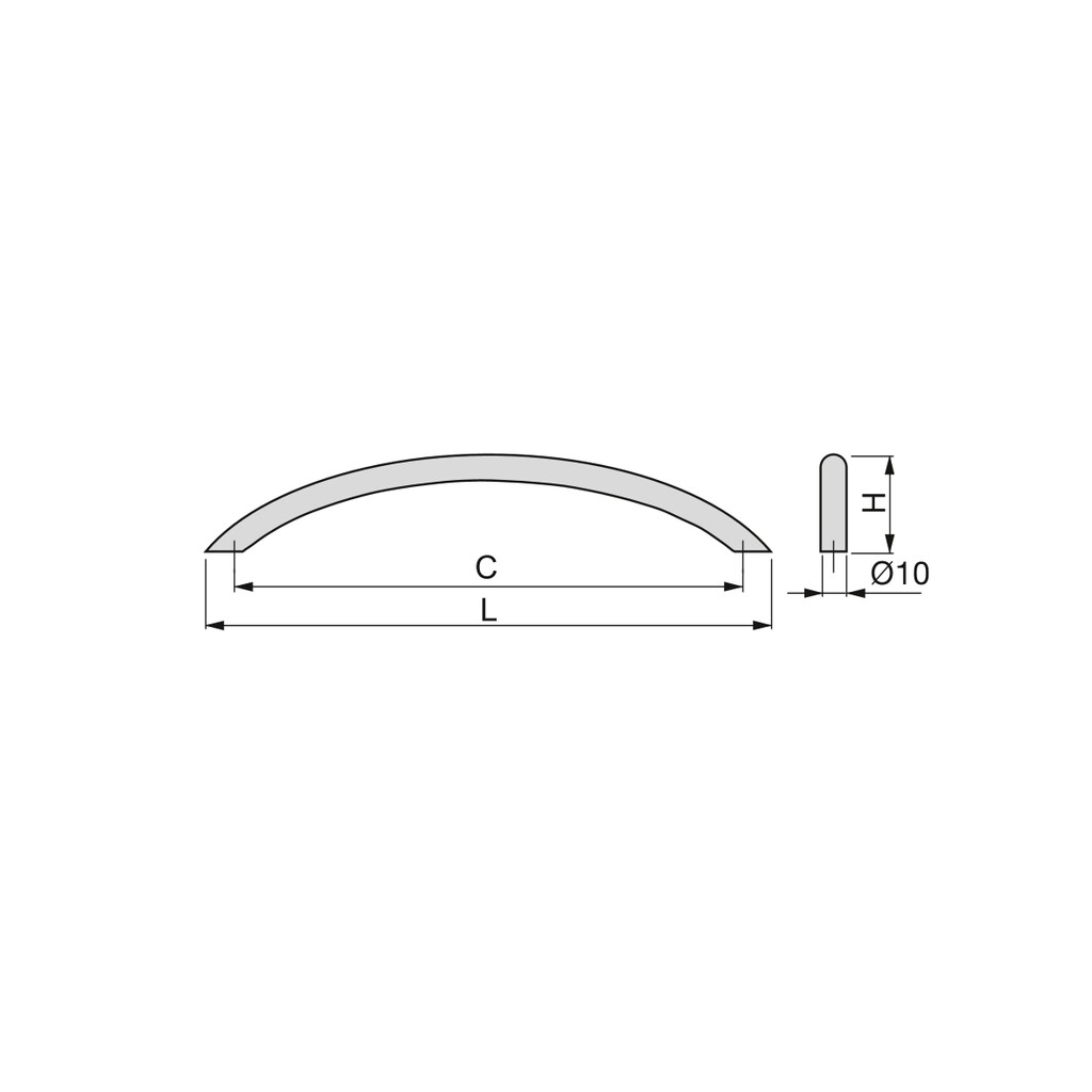Uchwyty meblowe Utiel, L263mm, Rozstaw 224mm, Stal, Nikiel satynowy-1