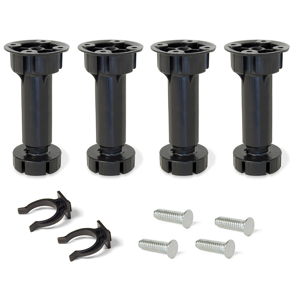 Kit de pieds pour meubles Bone avec pince pour plinthes-Primary