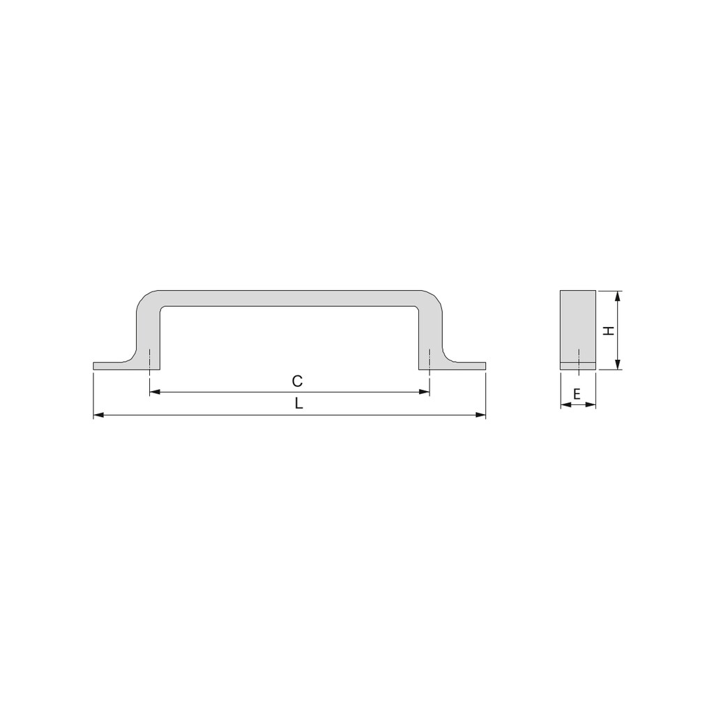 Kobe Furniture handle, L 196 mm, 160 mm interaxis, Satin finished nickel, Zamak-1