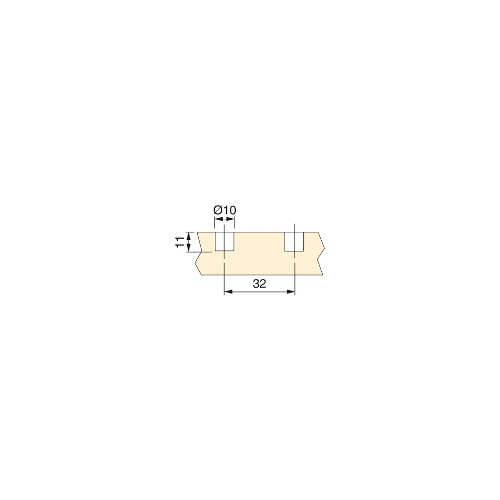 Satz Schubladenhaken, Einklopfen, Durchmesser 10x11mm, Stahl, Verzinkt-1