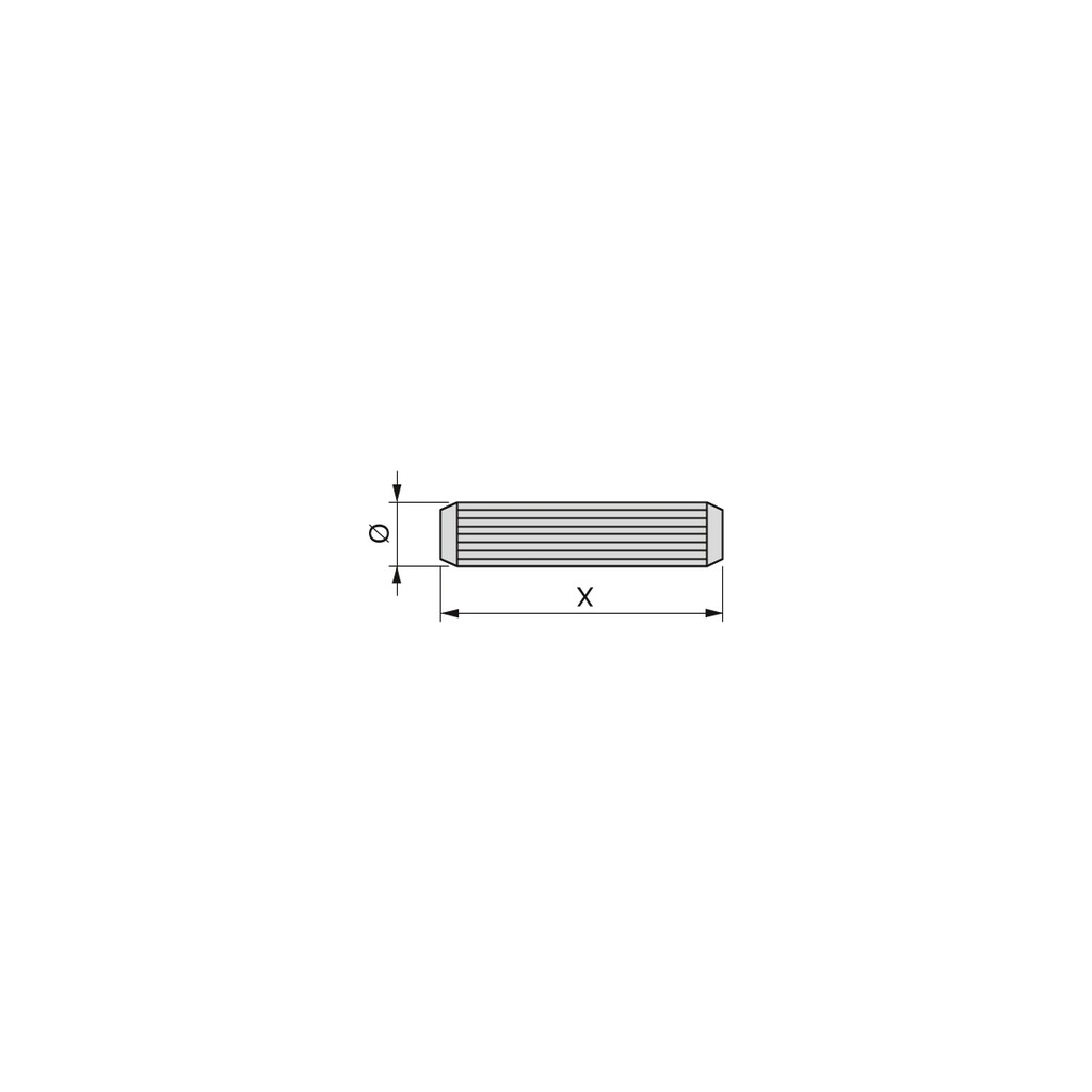 Press-fit dowel system, diametre 8x35mm, Beech wood-1