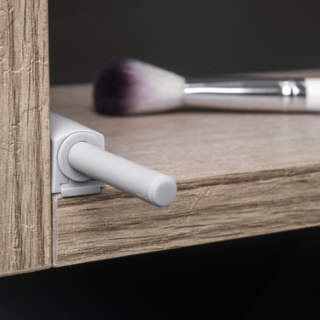 Push Lite door closer for screw-on furniture with adjustment, 80 mm and mounting positioner-1