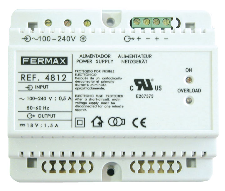 ALIMENTATION VIDÉO 18Vdc/1,5A