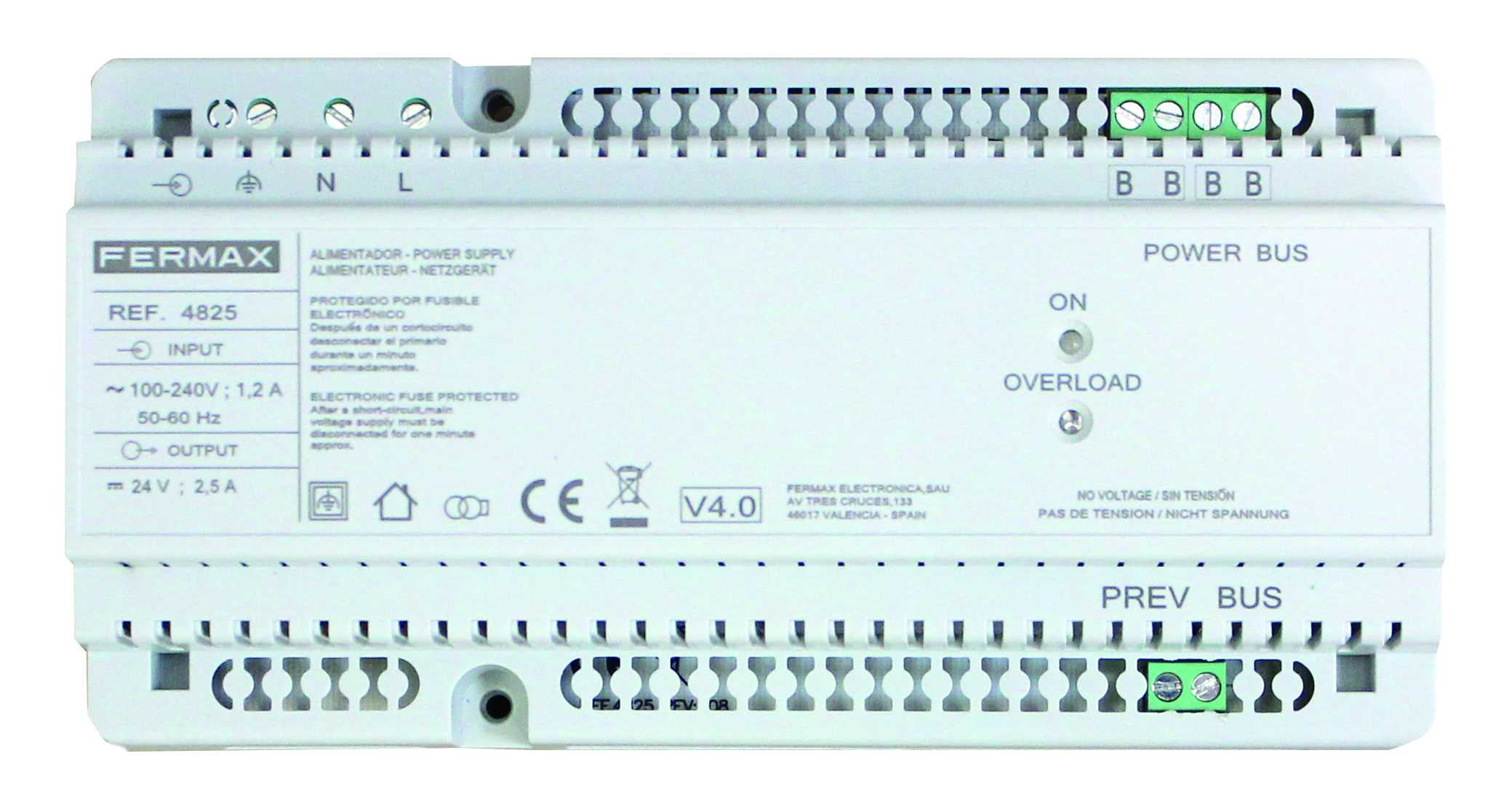 ALIMENTATION+FILTRE DIN10 24VDC-2.5A