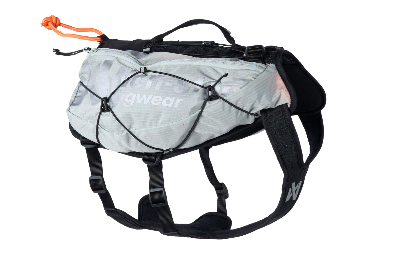 Trail light dog backpack - gray/black