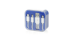 Imagen 360 de <p>Cable Cargador. Conexión Micro USB, Tipo C y Lightning 5V DC 1A</p>